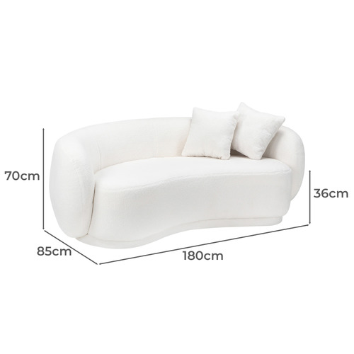 Millie 3 Seater Rounded Teddy Sofa