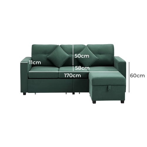 Kiva 3 Seater Sofa & Ottoman Set