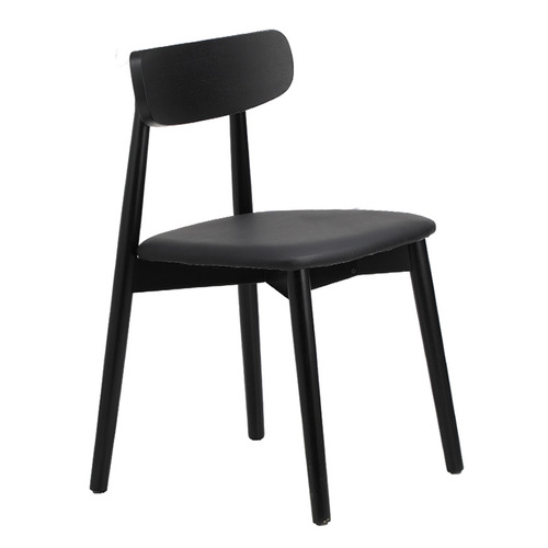 4 seater Black Emilia Dining Table & Chair Set