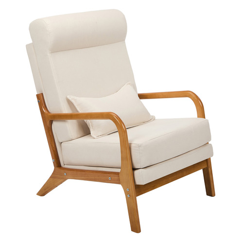 Mayfield Linen-Look Armchair with Lumbar Cushion