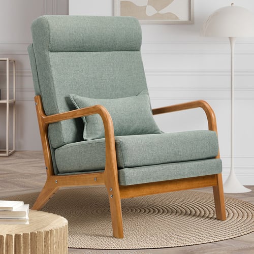 Mayfield Linen-Look Armchair with Lumbar Cushion