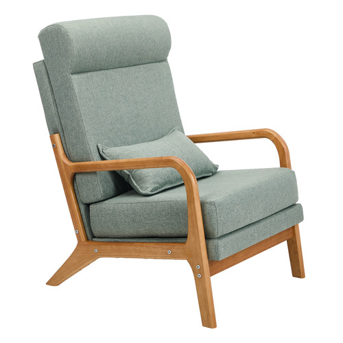 Mayfield Linen-Look Armchair with Lumbar Cushion