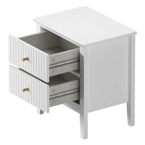 Andes 2 Drawer Bedside Table