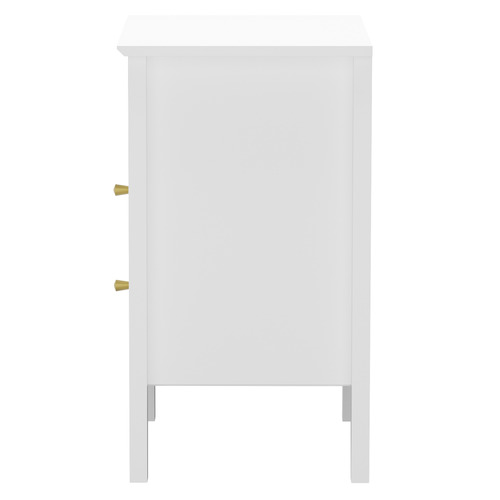 Andes 2 Drawer & Shelf Bedside Table