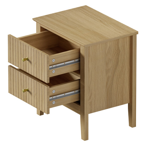 Andes 2 Drawer Bedside Table