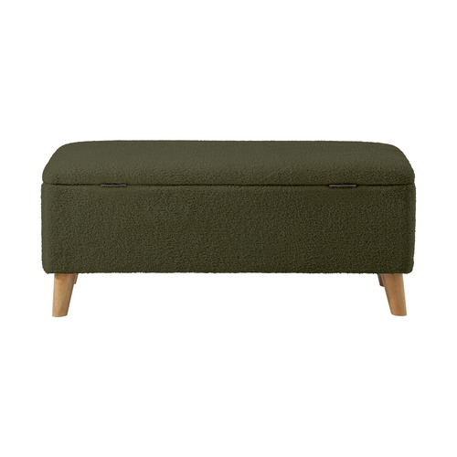 Robin Eucalyptus Wood Storage Ottoman Bench