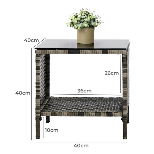 2 Seater Niall PE Rattan Outdoor Lounge Set