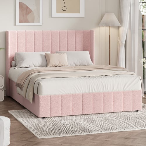 Pink Meier Boucle Gas Lift Storage Bed