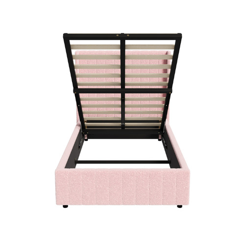 Pink Meier Boucle Gas Lift Storage Bed