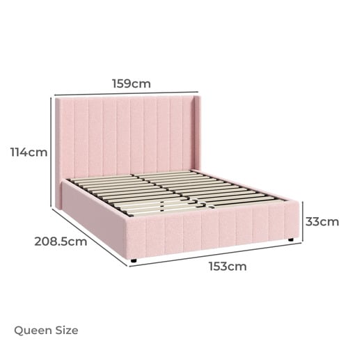 Pink Meier Boucle Gas Lift Storage Bed
