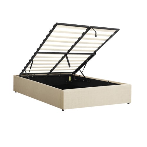 Beige Aldan Gas Lift Storage Bed Base