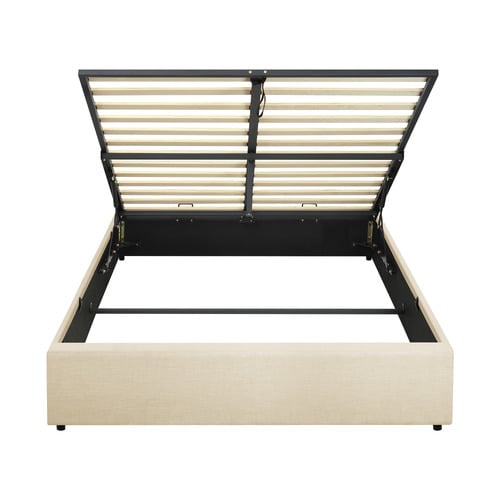 Beige Aldan Gas Lift Storage Bed Base