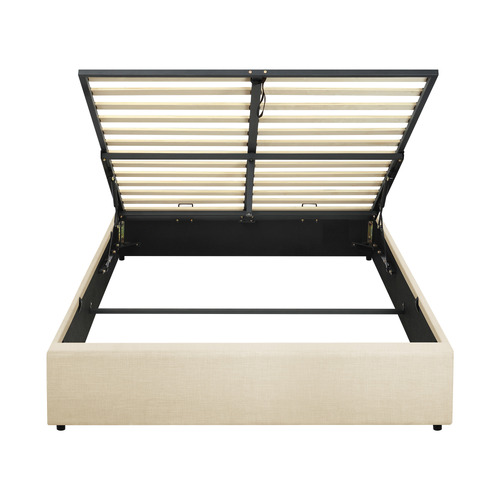 Beige Aldan Gas Lift Storage Bed Base