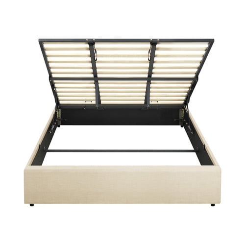 Beige Aldan Gas Lift Storage Bed Base