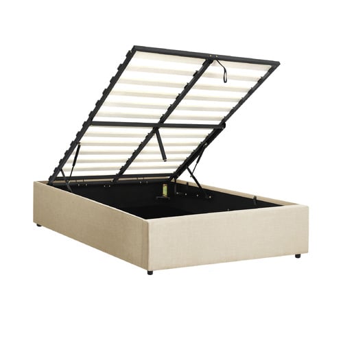 Beige Aldan Gas Lift Storage Bed Base