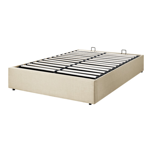 Beige Aldan Gas Lift Storage Bed Base