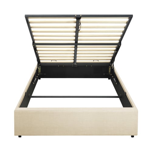 Beige Aldan Gas Lift Storage Bed Base