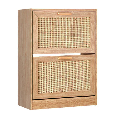 Holly 2 Door Rattan Shoe Cabinet
