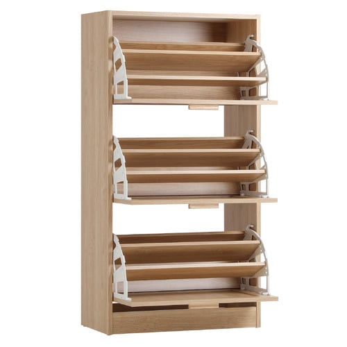 Holly 3 Door Rattan Shoe Cabinet