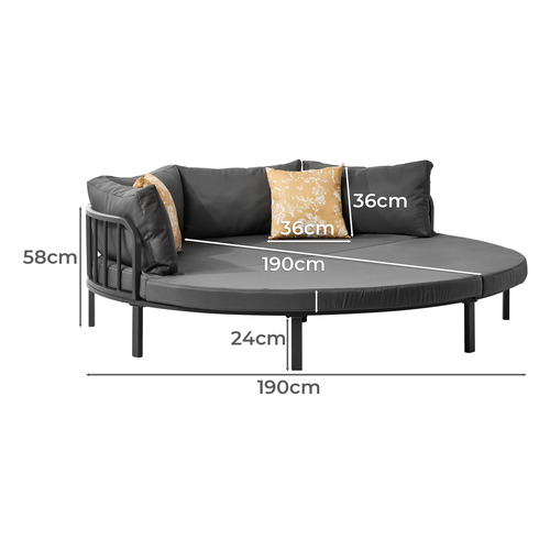 3 Seater Cary Round Outdoor Daybed