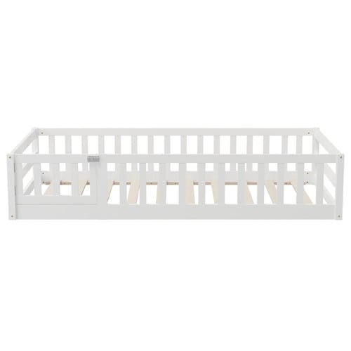 Ludwig Pine Wood Bed Frame with Safety Gate