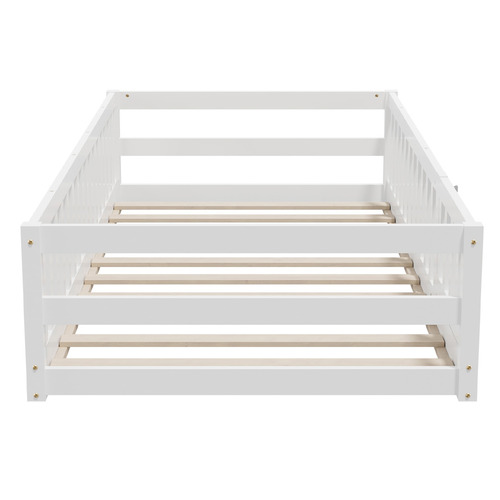 Ludwig Pine Wood Bed Frame with Safety Gate