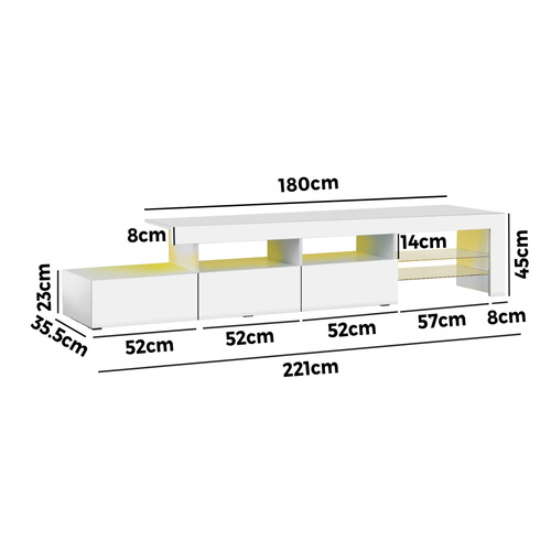 Adela Entertainment Unit with LED