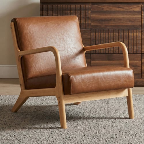 Kamden Faux Leather Armchair