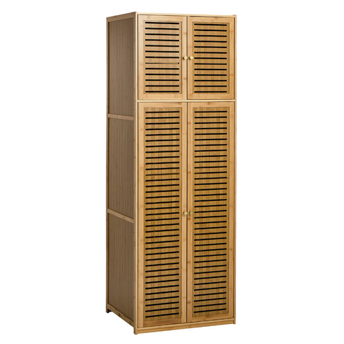 Fenric 4 Door Bamboo Wardrobe