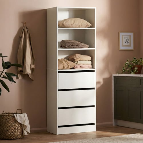 Cassandra 3 Drawer & Shelf Wardrobe