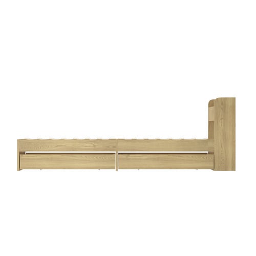 Natural Cassandra Bed with USB Port & Drawers