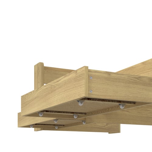 Natural Cassandra Bed with USB Port & Drawers
