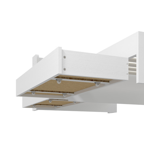 White Cassandra Bed with USB Port & Drawers