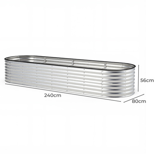 Gaya Galvanised Steel Raised Garden Bed
