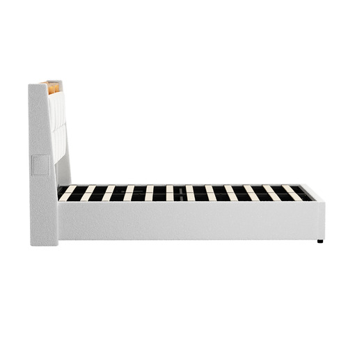 Ophelia Sherpa Gas Lift Storage Bed with LED