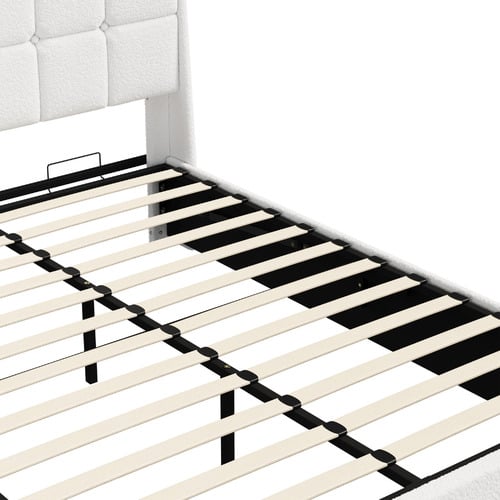 Ophelia Sherpa Gas Lift Storage Bed with LED