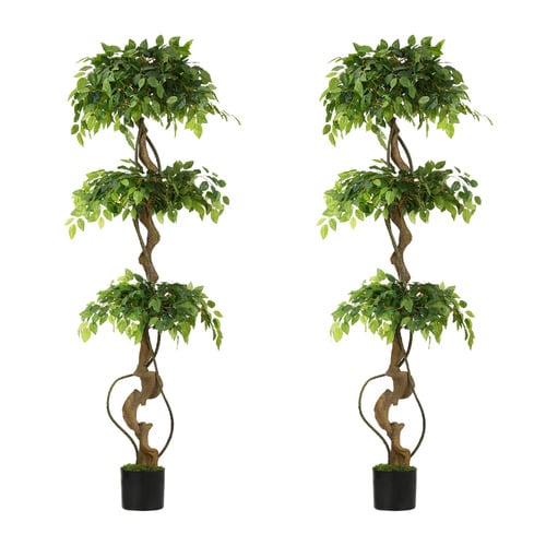 180cm Potted Faux Ficus Trees