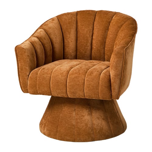 Leonor Linen Swivel Armchair