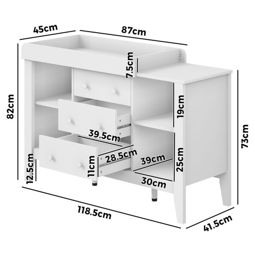 Emory 3 Drawer Change Dresser