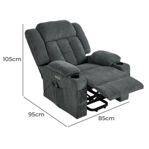 Maelle Electric Heated Massage Recliner Armchair