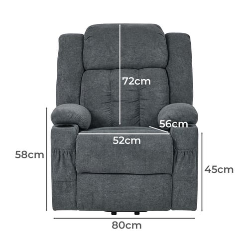 Maelle Electric Heated Massage Recliner Armchair