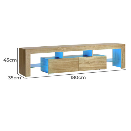 Aiyana 2 Drawer Entertainment Unit with LED