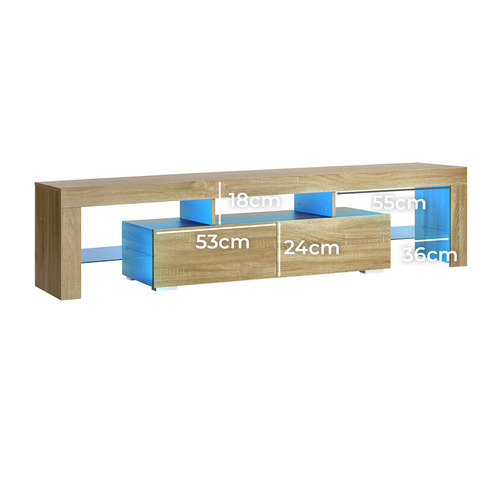 Aiyana 2 Drawer Entertainment Unit with LED
