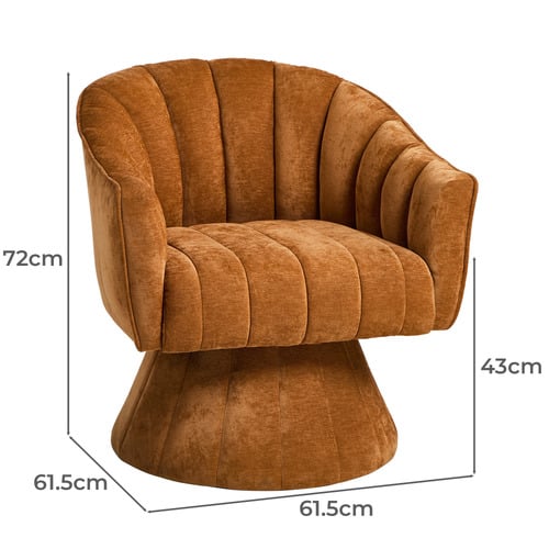 Leonor Linen Swivel Armchair