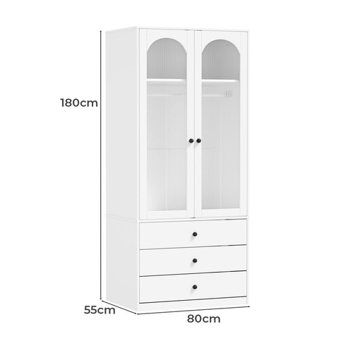 Roswen Arch 2 Door 3 Drawer Wardrobe