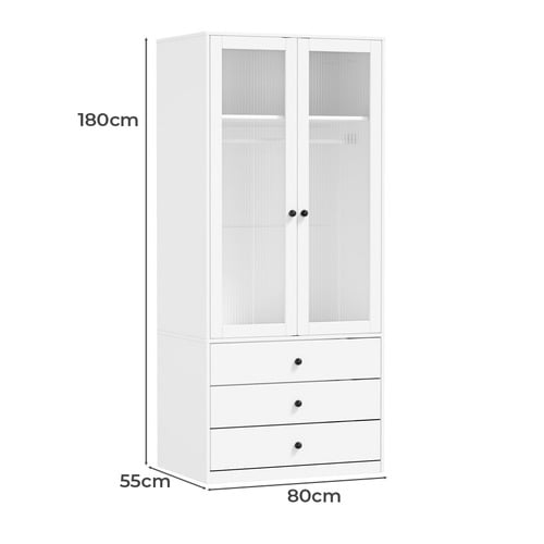 Roswen 2 Door 3 Drawer Wardrobe