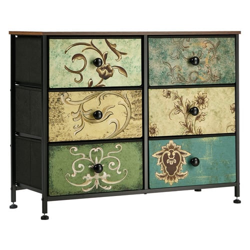 Vintage Green Vanderco 6 Drawer Chest