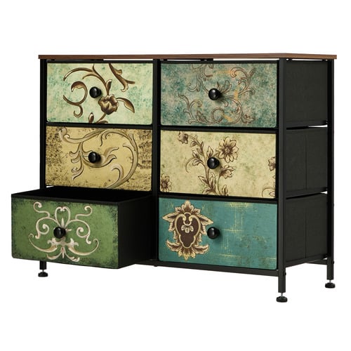Vintage Green Vanderco 6 Drawer Chest