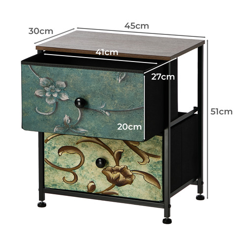 Vanderco 2 Drawers Bedside Tables