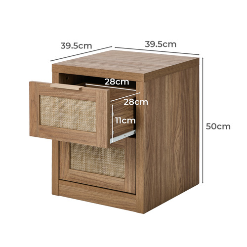 Benkendorf 2 Drawer Bedside Table